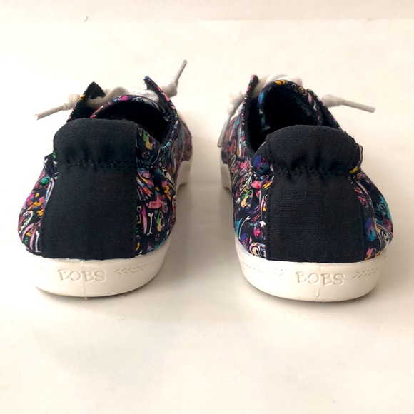 Bobs from Sketchers Memory Foam 10 Sneaker Shoe Dog Design Black Multi Excellent - Picture 6 of 12